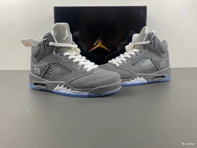 Rep TBK Grey Wolf Jordan Retro 5 Air 136027-005 0728